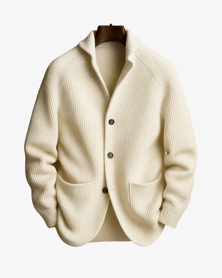 Elliot | Tailored Button-Front Knit Cardigan