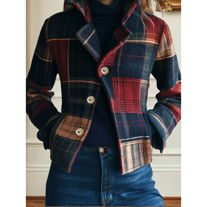 Joyce | Plaid Pattern Woolen Jacket