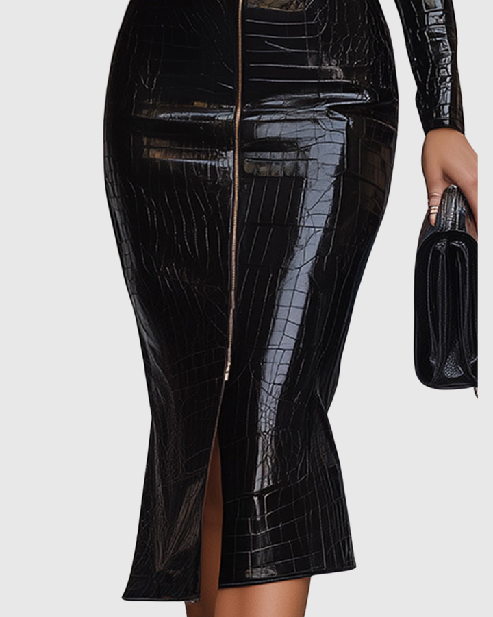 Maya™ | Sophisticated Fitted Midi Dress