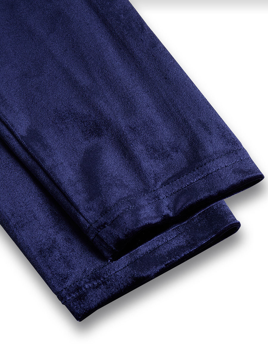 Liora™ | Navy Long-Sleeve Midi Dress