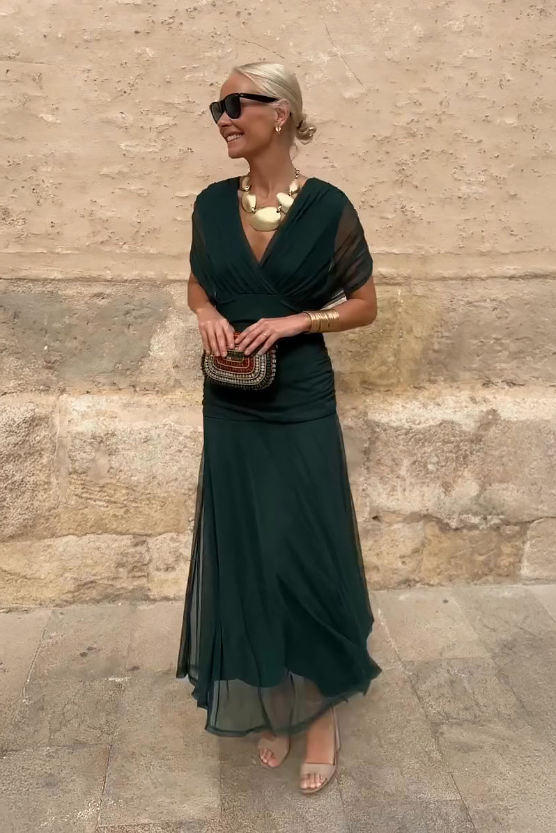 Louise | Elegant Maxi Dress for Special Occasions with V-Neck