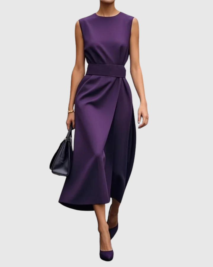 Aubrielle™ | Elegant Round-Neck Dress