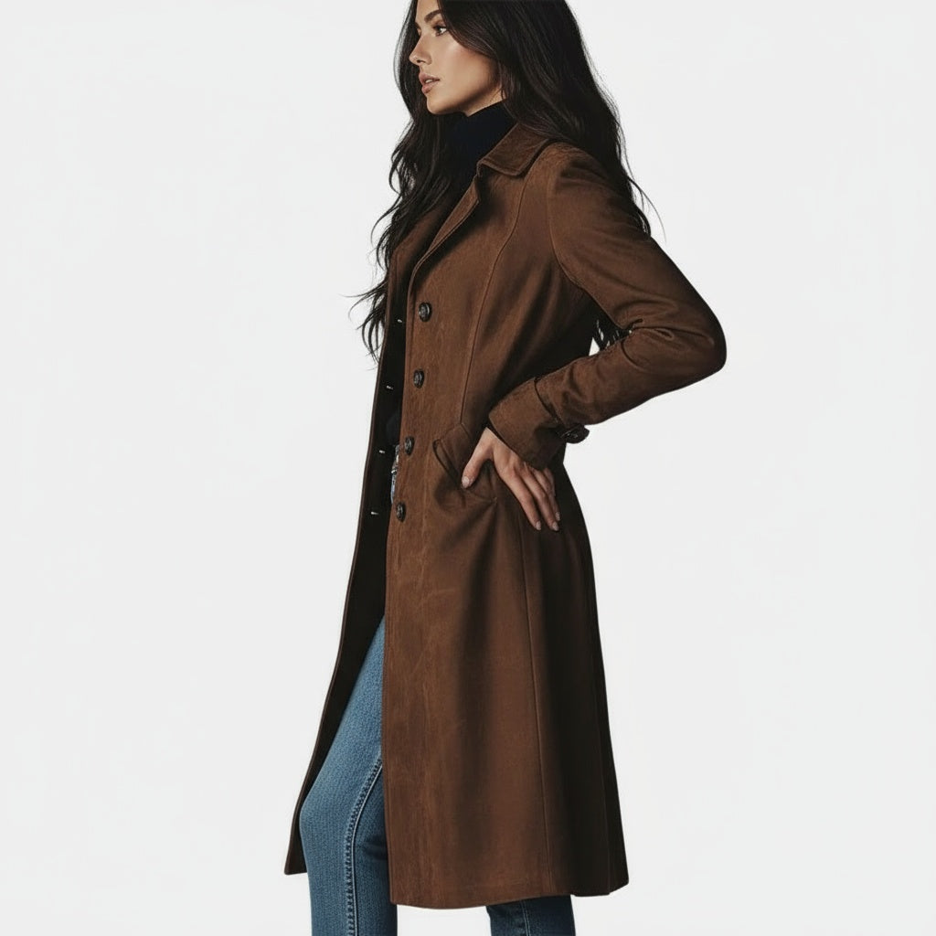 Julia | Long Suede Coat