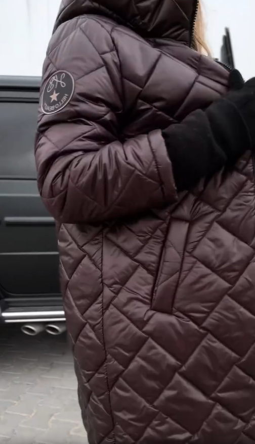 Ina | Elegant Quilted Down Jacket with Hood